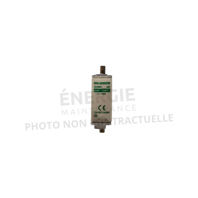 Fusible à couteaux ITALWEBER NH00C - 63 A, 690 V