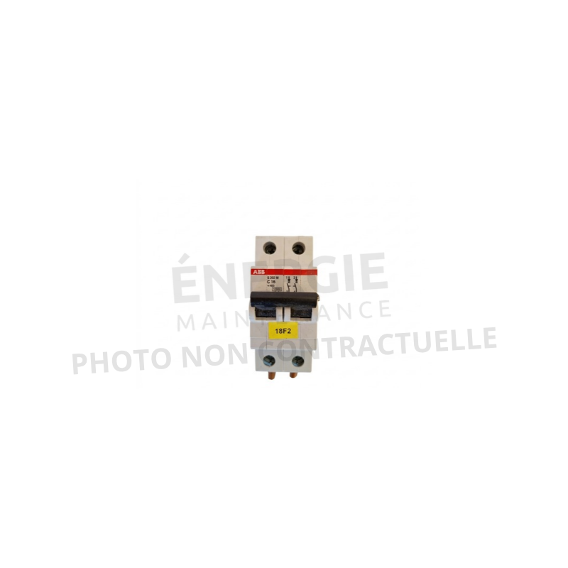 Disjoncteur bipolaire ABB S202M-C16 - 16 A, courbe C